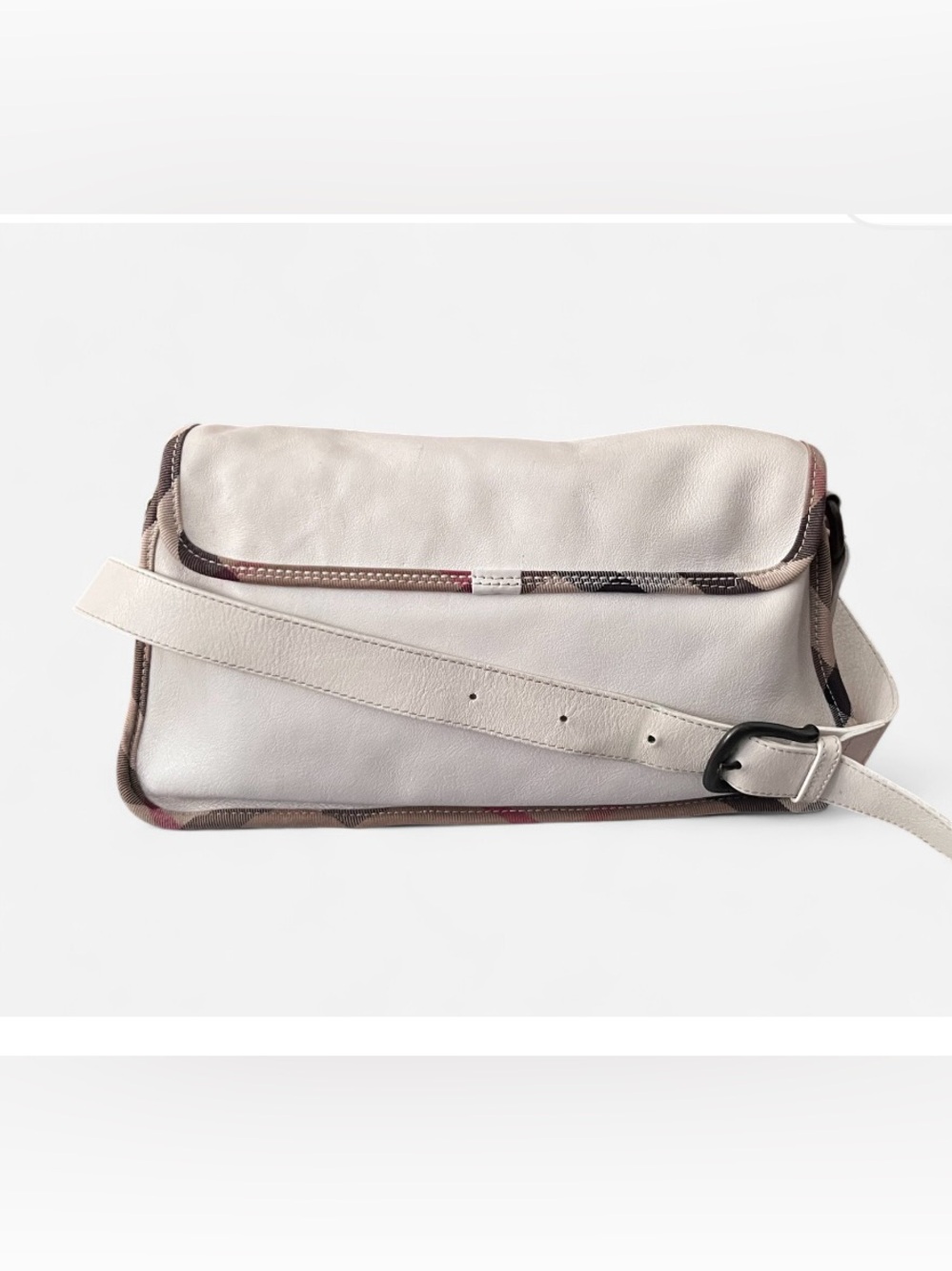 Burberry Vintage LeatherCream Nova trim Crossbody Shoulder Bag - Picture 6 of 6